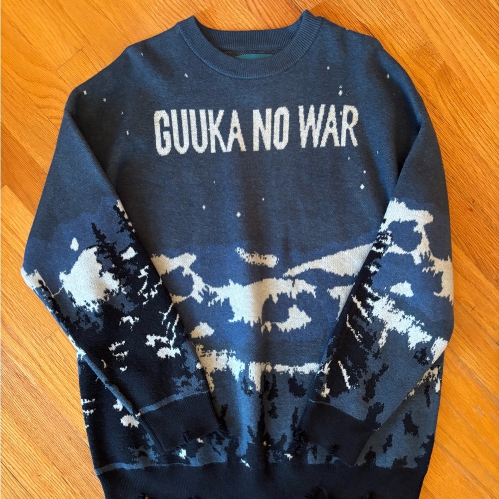 No War Men's Sweater - Blue and White